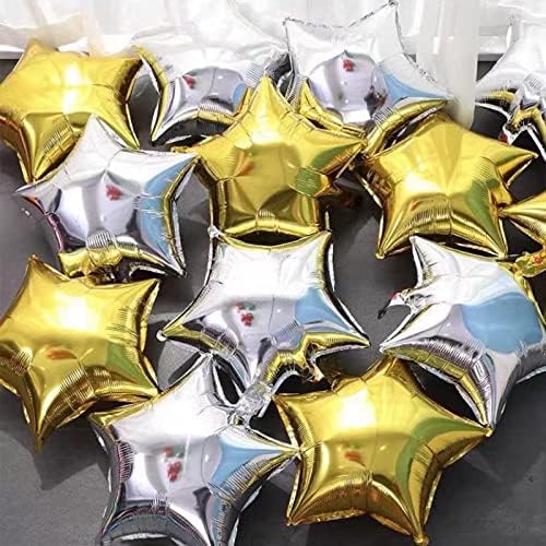 18 -inčni zvjezdani balon, velika srebrna zvijezda folije balona zvijezda dekoracija 30 pakiranja