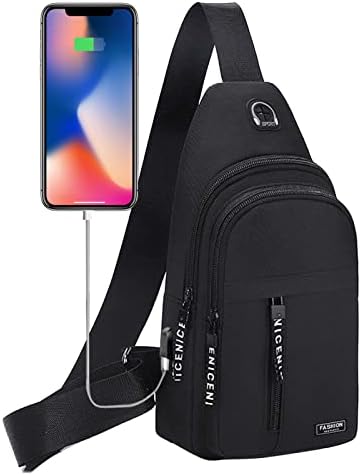 Moresec Sling torba Crossbody vodootporni ruksak s USB ušnim ušima rupa vrećica za ruks ruksak ruksaka prsa