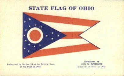 Državna zastava, Ohio razgledna razglednica