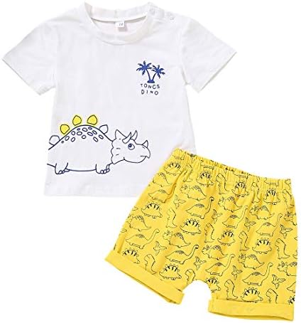 Toddler Baby Boy Ljetne odjeće za djevojčice kravata boja kratka rukava Košulja vrh+ kratke hlače set set