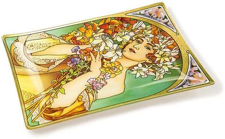 AMIA Art Nouveau cvjetno izrađeno staklo, pladanj, raznoboj