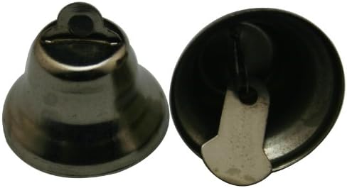 Amanaote Iron Silvery 0,8 inča oblik trube Pet Cat Dog Bell Petal Style zaobljeni krajevi proreza