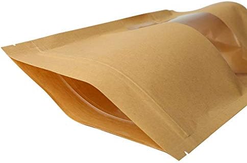 Wis-Life Kraft Papir torba STANG UP ZIP LOCK KRAFT PAPER TAG SA PROZIJOM KRAFT KRAFT PAPER TORK BOATPER GRIP BEAL BEAL