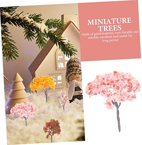 8pcs imitacija stabla Japanski dekor mikro-krajobrazno stablo mikro-krajobrazni dekor model vlaka krajolik model stabla mini-stabla