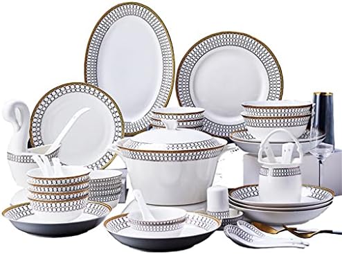 Walnut Keramički pribor za set Kućne zdjele i tanjuri za keramičke zdjele i ploče postavljene koštane keramičke zdjele i ploče set