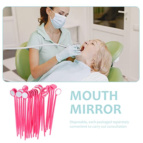 Okruglo ogledalo 24pcs okruglo ogledalo za usta za jednokratnu upotrebu zubna ogledala za usta ručka ogledala za oralni pregled protiv