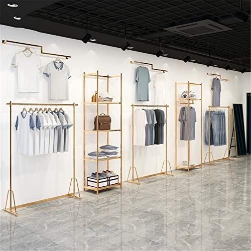 Jiao Pai odjevni stalak za odjeću Zlatni kaput, podne nordijske stilske nosače metalni horizontalni bar odjeća za željeznički butici