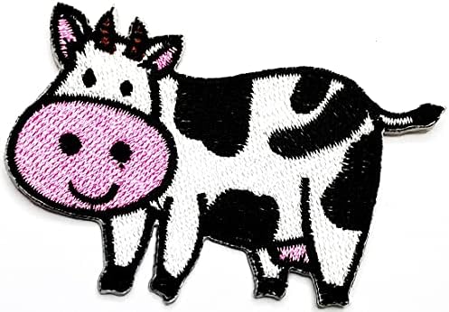 HHO Patch Set 3 komada. Slatka krava naljepnica za životinje CARTION Dječji Applique Patchs Kravo željezo na šivanju na patch jakna