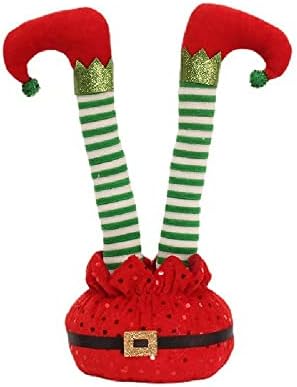 Quenny božićni ukrasni predmeti obrnuti elf noge blagdanske zabave Unutrašnjost ukrasni ukrasi