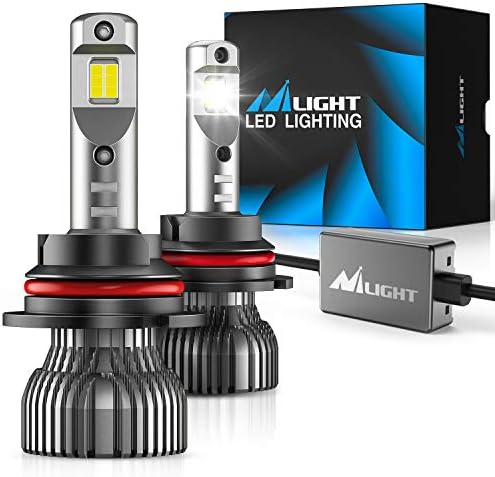 Nilight 9004 LED žarulje prednjih svjetala, 9004/HB1 HI/LO GREAM LED žarulja prednjeg svjetla 6500K 9004 LED žarulja Cool White IP67