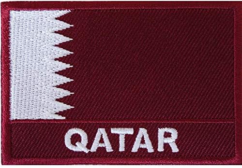 Katarska zastava željezo na flasteru Šivanje na odjeći Bliski Istok Doha arapska vezena značka