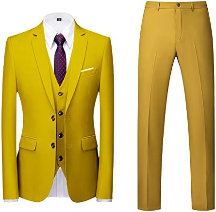 Odijela za muškarce 3 komada Slim Fit Solid Jacking prsluk i hlače sets modni šal ovratnik odijelo svadbena zabava