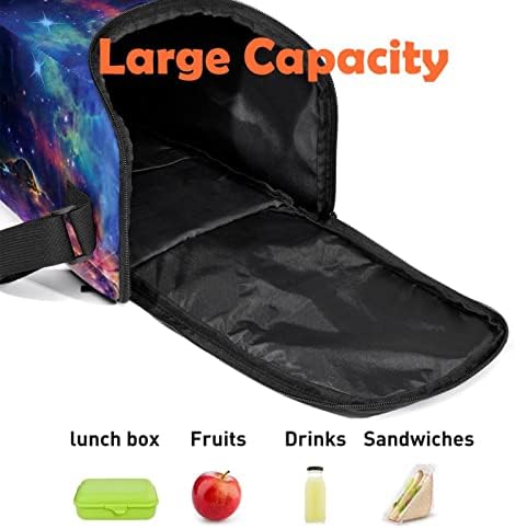Kutija za ručak za žene, kutija za ručak za muškarce, mala torba za ručak, apstraktni šareni uzorak svemira mliječne galaksije