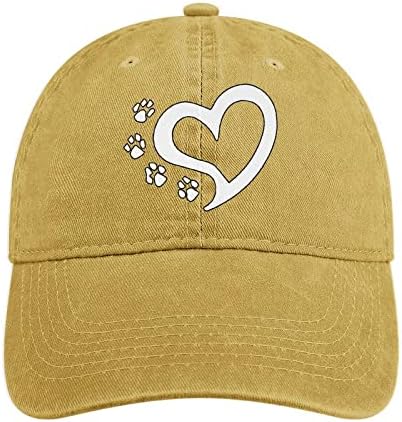 WeedKeycat mačka pas šapa ispisuje srce bejzbol kamion kapice atletski traper šešir vintage slatko smiješno za muškarce žene