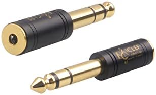 CLEF Audio Labs od 6,35 mm do 3,5 mm audio adapter, 2 pakiranja - muški - ženski stereo priključak za slušalice sa zlatnim kontaktima