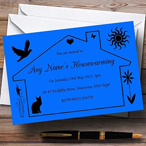 Tamno plavi dizajn domaćih zabava Personalizirane pozivnice