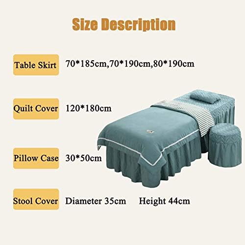Zhuan-ov kozmetički krevet prilagođen kozmetičkim slojevima masaža za stol. Setovi čiste boje, 4 komada masaža stol suknje spa pokrivač
