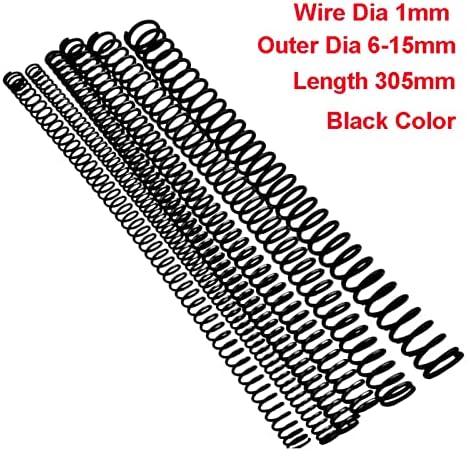 Kompresijske opruge prikladne su za većinu popravka I 1PCS Y-tipa Kompresija opruga Crni manganski čelični promjer opružne žice 1 mm