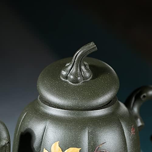 Poznata sirova ruda zelena glina ručno rađena ljubičasti pijesak lonac fulu Pumpkin Applique Teapot Micro-Marketing 原 矿 绿泥 名家 全 手工