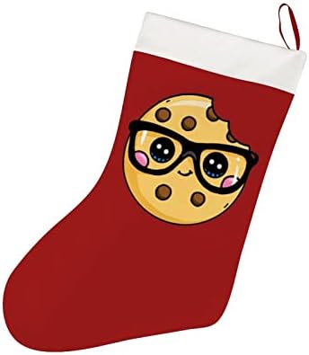 Slatka kolačića božićna čarapa kratka plišana božićna čarapa Viseći ukras za božićno drvce ukras kamina 26x42cm