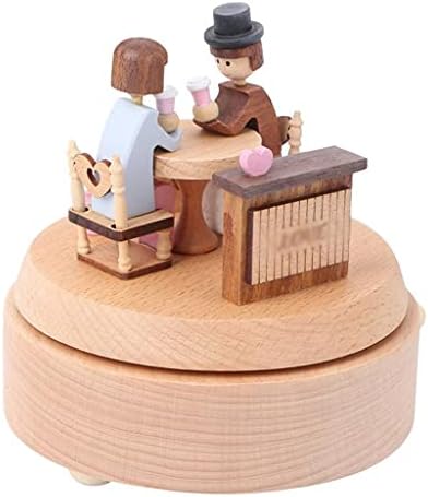 Klhhg drvena glazbena kutija ručno izrađena lijepa ljubavna glazbena kutija vjenčani rođendanski poklon (boja: a, veličina