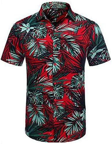 Frostluinai muškarci kratki rukavi Havajske košulje Ljetne tropske grafičke ležerne gumbe dolje na plaži košulja za odmor Print vrhovi