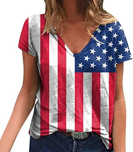 Dana neovisnosti za žene s printom ležerna sportska majica dugih rukava za žene