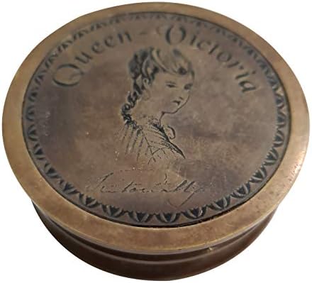 Nautička mesinga kraljica Victoria compass antikni završetak vintage magnetski džep compass