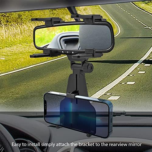 Cellet stražnji prikaz ogledala automobil za nosač za nosač kompatibilan s Apple 13 Pro Max Mini 12 Samsung Note Galaxy Google Pixel