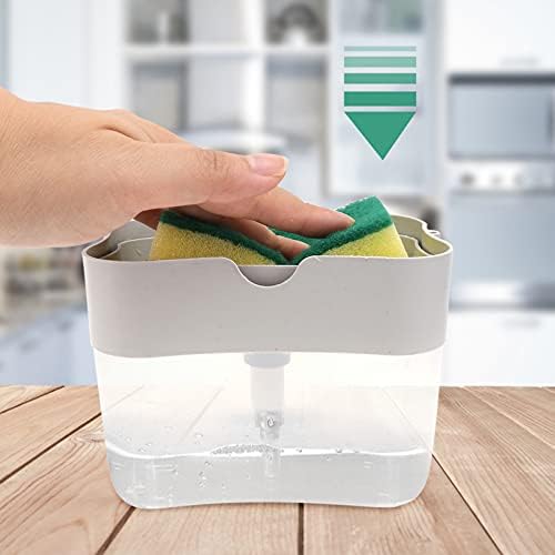 Doitool sapun Dispenzer Kutija za kupaonicu 2 sets sapun za dodjelu sapuna sapun za sapun za kuhinjsku spužvu držač sudopera posuđe