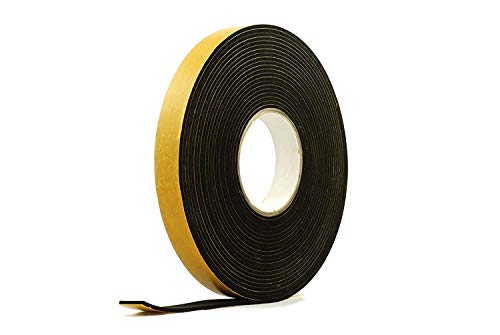 Neoprenska guma crna samoljepljiva spužva traka 1 široka x 1/8 debljina x 33 stopa