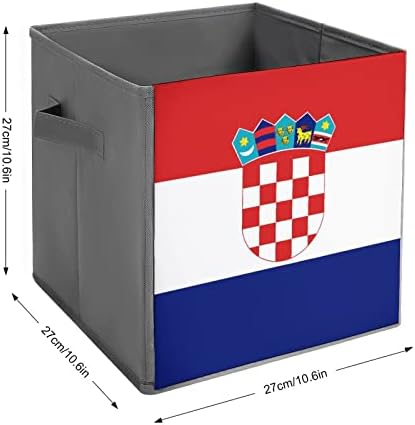 Hrvatska zastava koja se može srušiti kante za pohranu Osnove za skladištenje kockica za skladištenje tkanina Organizatorske kutije