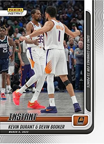 2022-23 Panini Instant Devin Booker i Kevin Durant 193- Suns Duo kombinira se za 73 boda- 3/5/5/23-basketball Trading Card- Phoenix