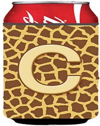 Caroline's Treasures CJ1025 -CCC Pismo C Početni monogram - Giraffe limenka ili zagrljaj boca, može hladiti rukav zagrljaj za gužvu