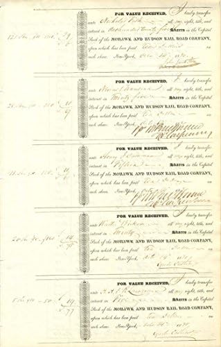 John Jacob Astor potpisao je ugovor s željeznicom Mohock i Hudson za prijenos neobrezane ploče od 5