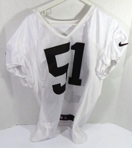 2021 Cleveland Browns Mack Wilson 51 Igra izdana dres White Practice 48 D75 - Nepotpisana NFL igra korištena dresova