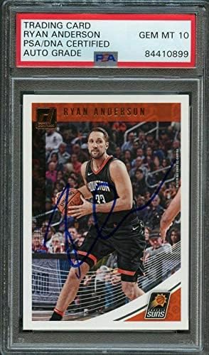 2018-19 Donruss košarka 82 Ryan Anderson potpisala karticu automatska ploča 10. PSA -a - Košarkaške karte s autogramima