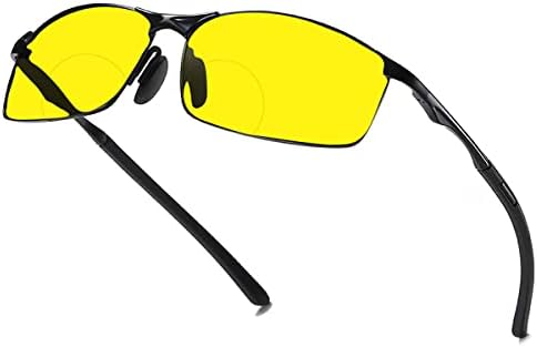 Vintage muške sportske sunčane naočale za noćni vid u metalnom okviru za vožnju bifokalne Naočale za čitanje