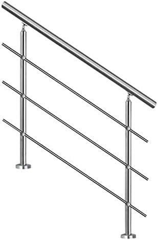 -Handrails dijelovi stubišta okrugle cijevi stubišta za rukovanje unutarnjim i vanjskim ogradama s instalacijskim kompletom, 39,4inch