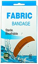 Band Aid Sterilni 3/4 x 3 fleksibilna tkanina za samo ljepljive zavoje s neljepljivim jastučićima za njegu rana i kutija za boju kože