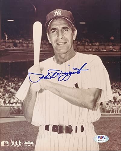 Phil Rizzuto Hof New York Yankees Potpisano/Auto 8x10 b/w Foto PSA/DNA 163442 - Autografirane MLB fotografije