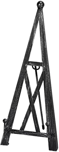 Red Co. Industrial Style Dekorativni stalak za ploče i držač umjetnosti Easel u četkanom srebrnom završetku - 14,5 h