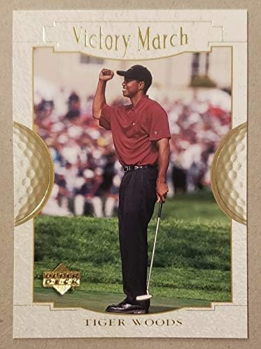 Tiger Woods 2001 Gornja paluba Golf RC Rookie Card 151 Mint Pobjednički marš