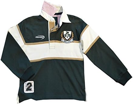 Traditer Craft Ltd. Lansdowne boca Zelena i Natural Ireland Shamrock Dugi rukavi Djeca ragbi košulja