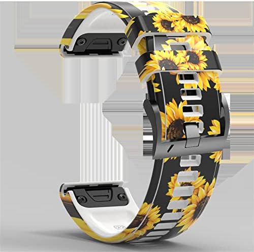 Trake za zglobove Eksil za Garmin Fenix ​​5 5x Plus 6 6x Pro 935 945 3HR pametni sat Printing Sports Silicone Watchband S Quick Release