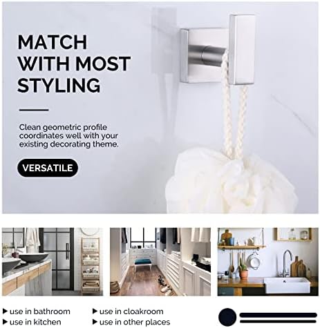 Kut jednostavna kuka za ručnike za kupaonicu, Sus304 vješalica s nehrđajućim čelikom za jednostruki tuš za zid, kuhinjski ormar ormar