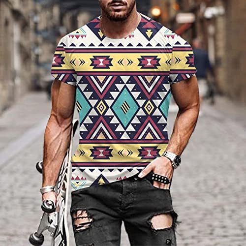 Modna majica za muški 3D ispis vrhova posada vrat kratki rukavi grafičke majice s dizajnom ljetne bluze ulične odjeće