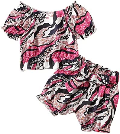 Chirbaby malini za bebe djevojčice odjeća Ljetna odjeća s košulje na ramenu gornje kratke hlače hlače set