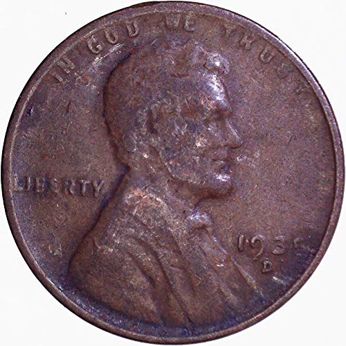 1935. D Lincoln Wheat Cent 1c Sajam