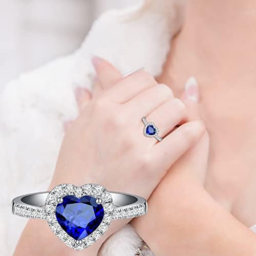 Punk prstenovi Set zaručnici okrugli rezani cirkoni Ženski vjenčani prstenovi nakit prstenovi za ženu puni dijamantni dame prsten